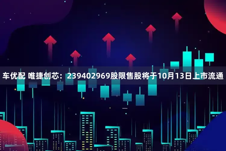 车优配 唯捷创芯：239402969股限售股将于10月13日上市流通